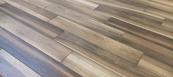 Refinished hardwood floor with a rich, even sheen
